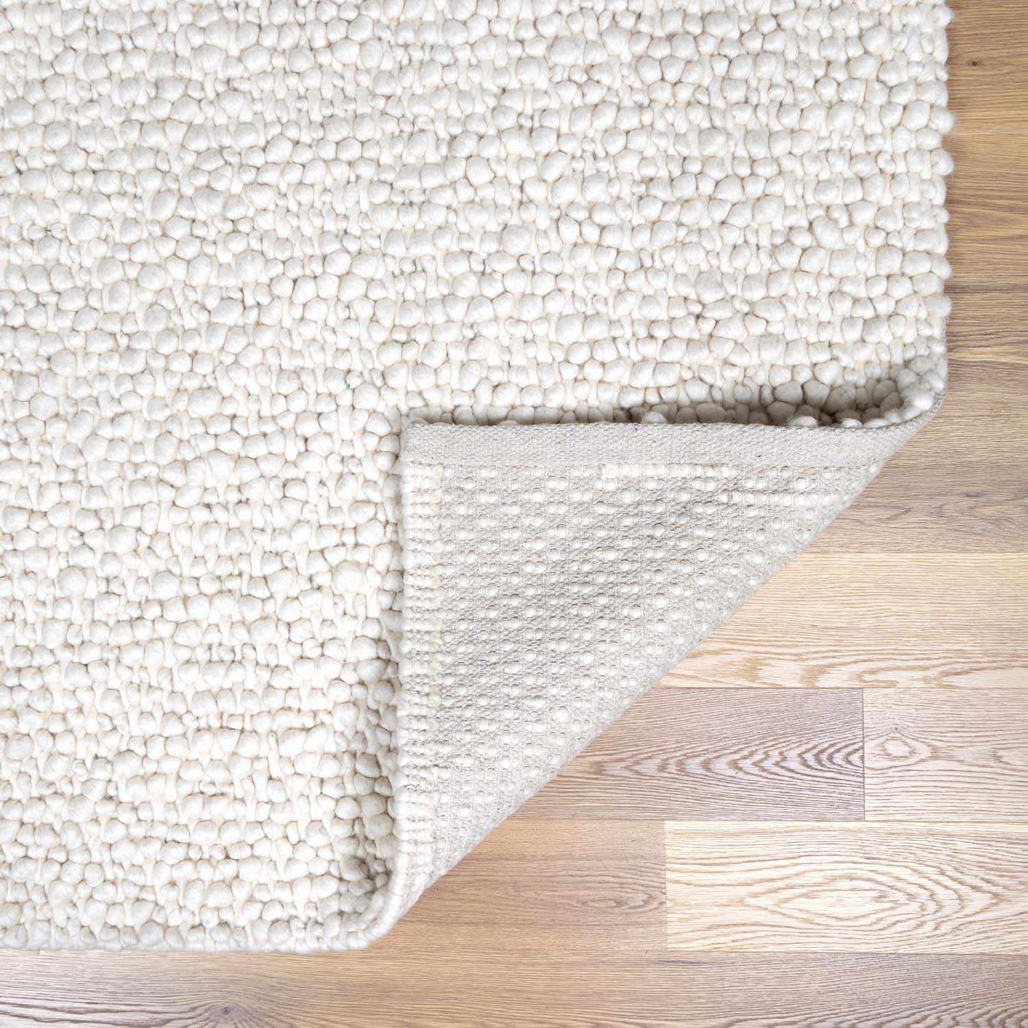 Rockfish Ivory Premium Woven Wool Rug