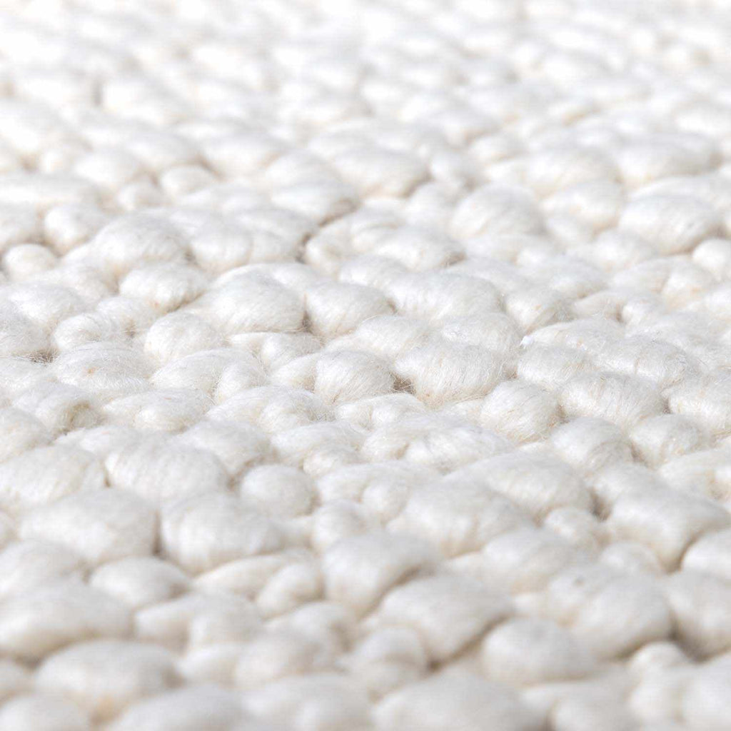 Rockfish Ivory Premium Woven Wool Rug