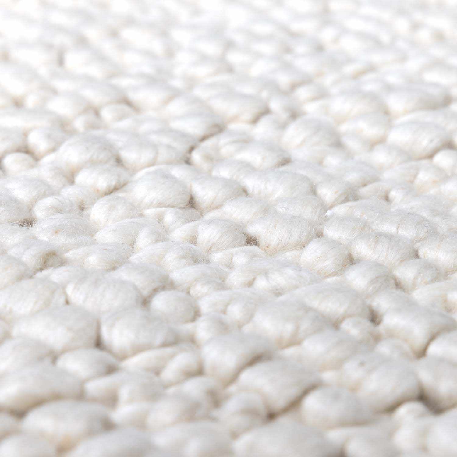 Rockfish Ivory Premium Woven Wool Rug