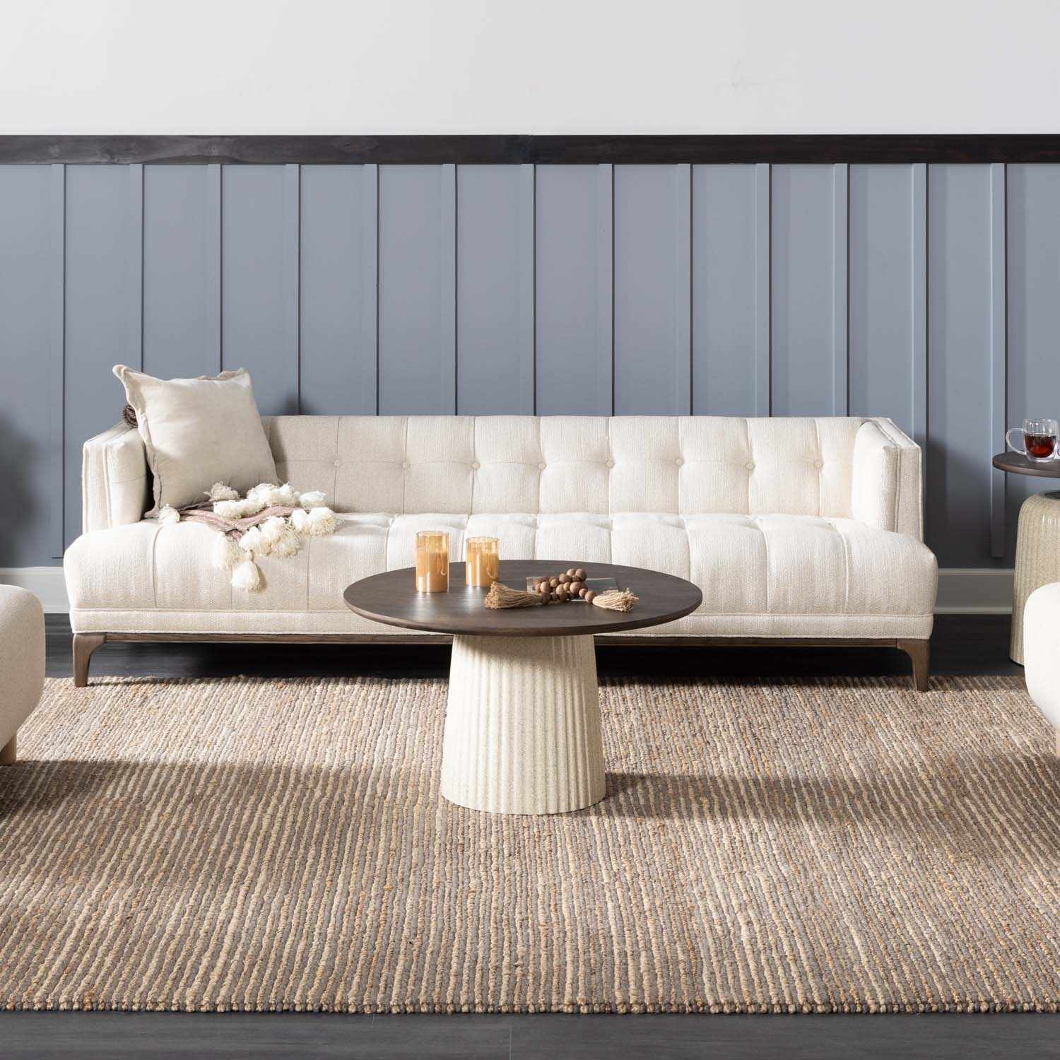 Merel Gray & Beige Hand Woven Area Rug