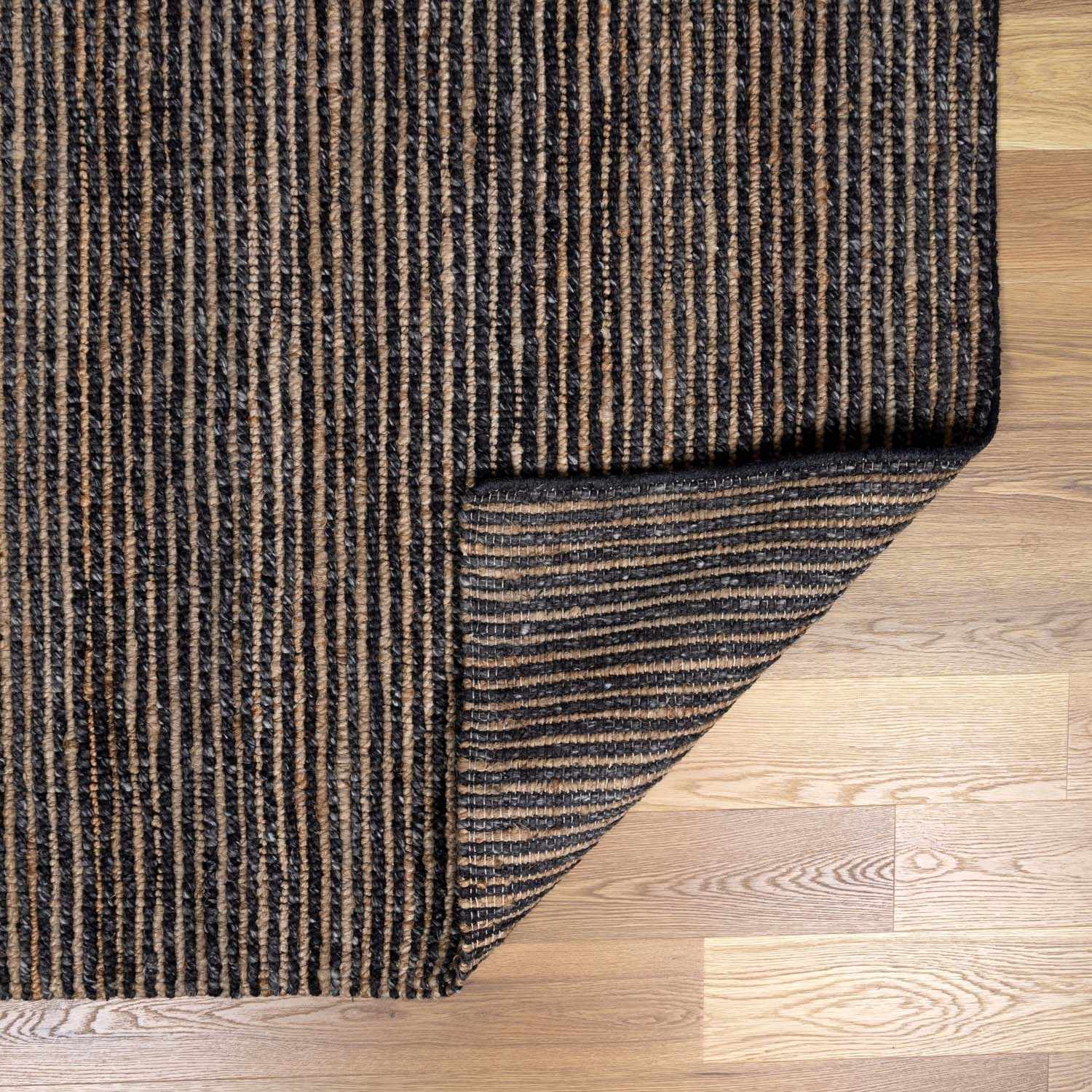 Merel Charcoal & Beige Hand Woven Area Rug