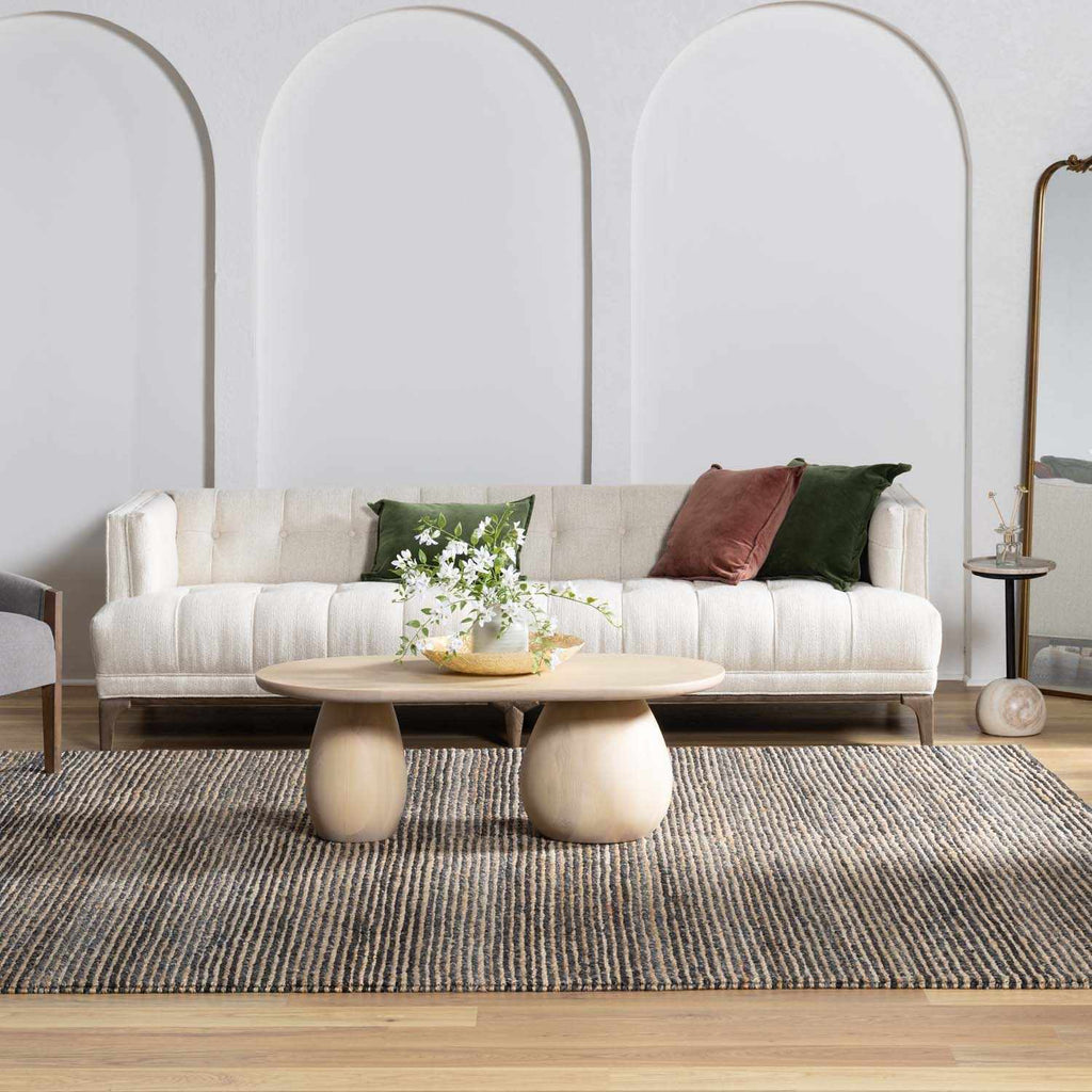 Merel Charcoal & Beige Hand Woven Area Rug