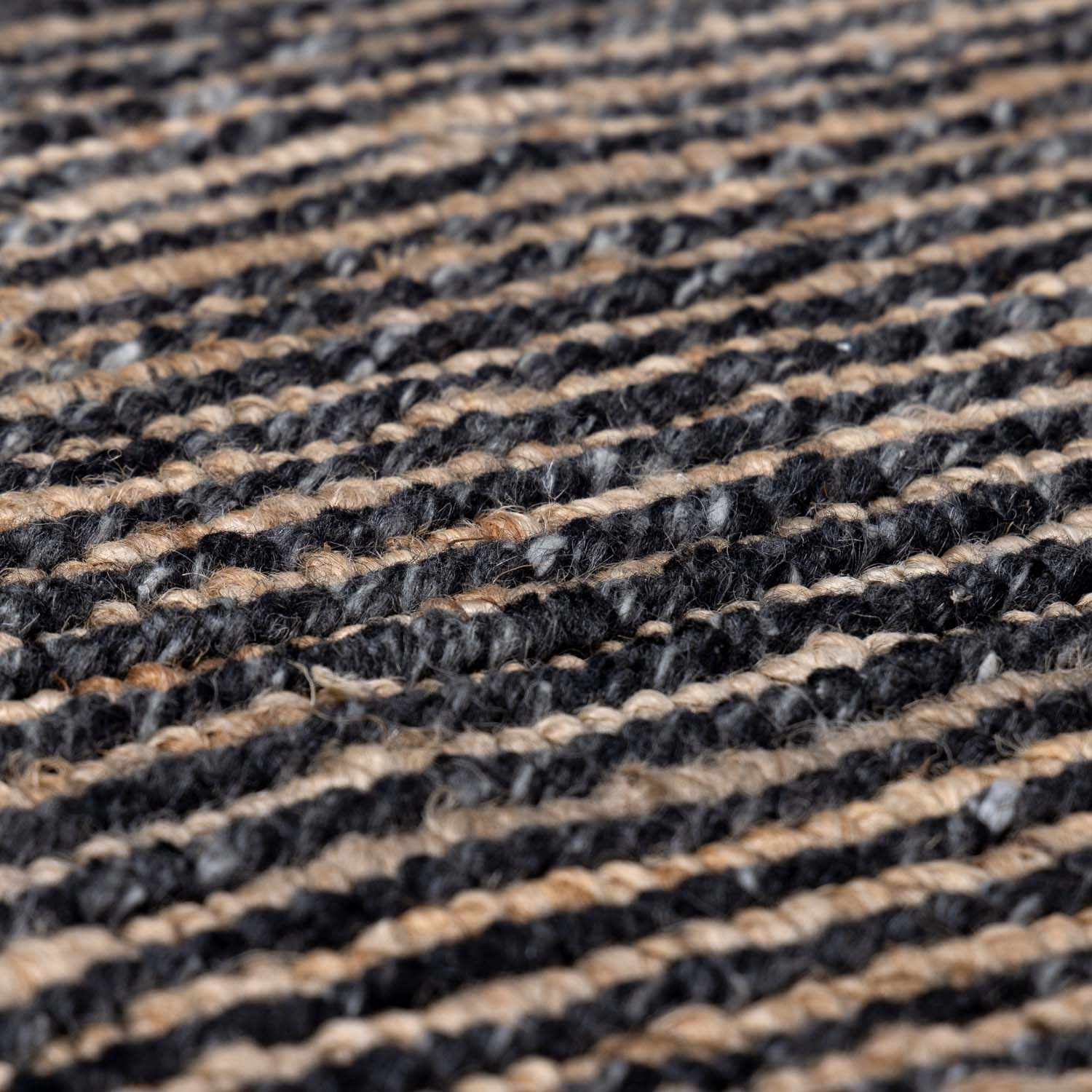 Merel Charcoal & Beige Hand Woven Area Rug