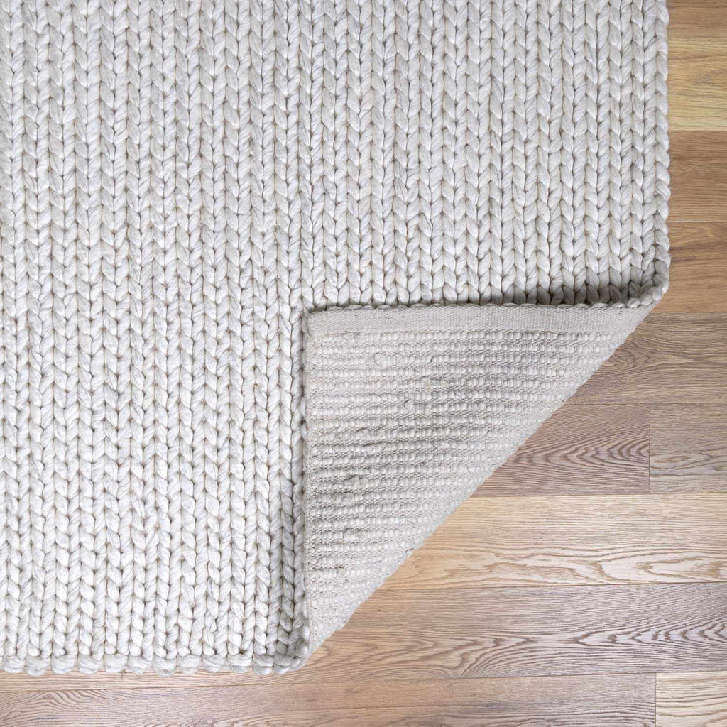 Stollings Ivory Handmade Wool Rug
