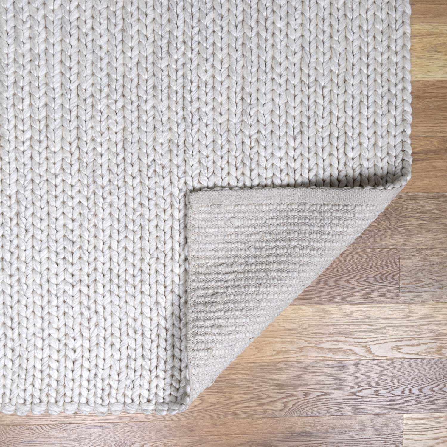 Stollings Ivory Handmade Wool Rug